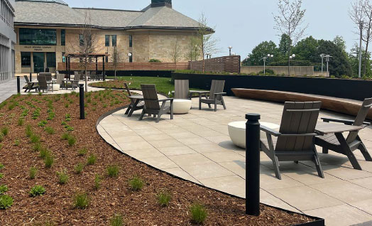 Outdoor lounge area and terrace seating at 875 E. Wisconsin Avenue