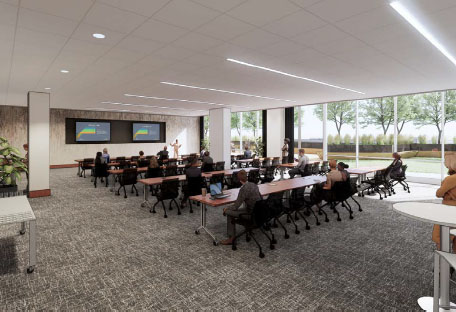 Conceptual training room rendering for 875 E. Wisconsin Avenue